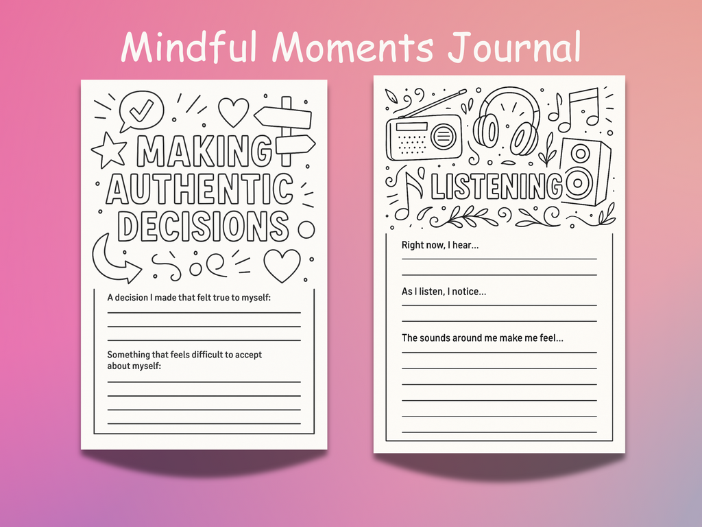 Printable Mindful Moments Coloring Journal