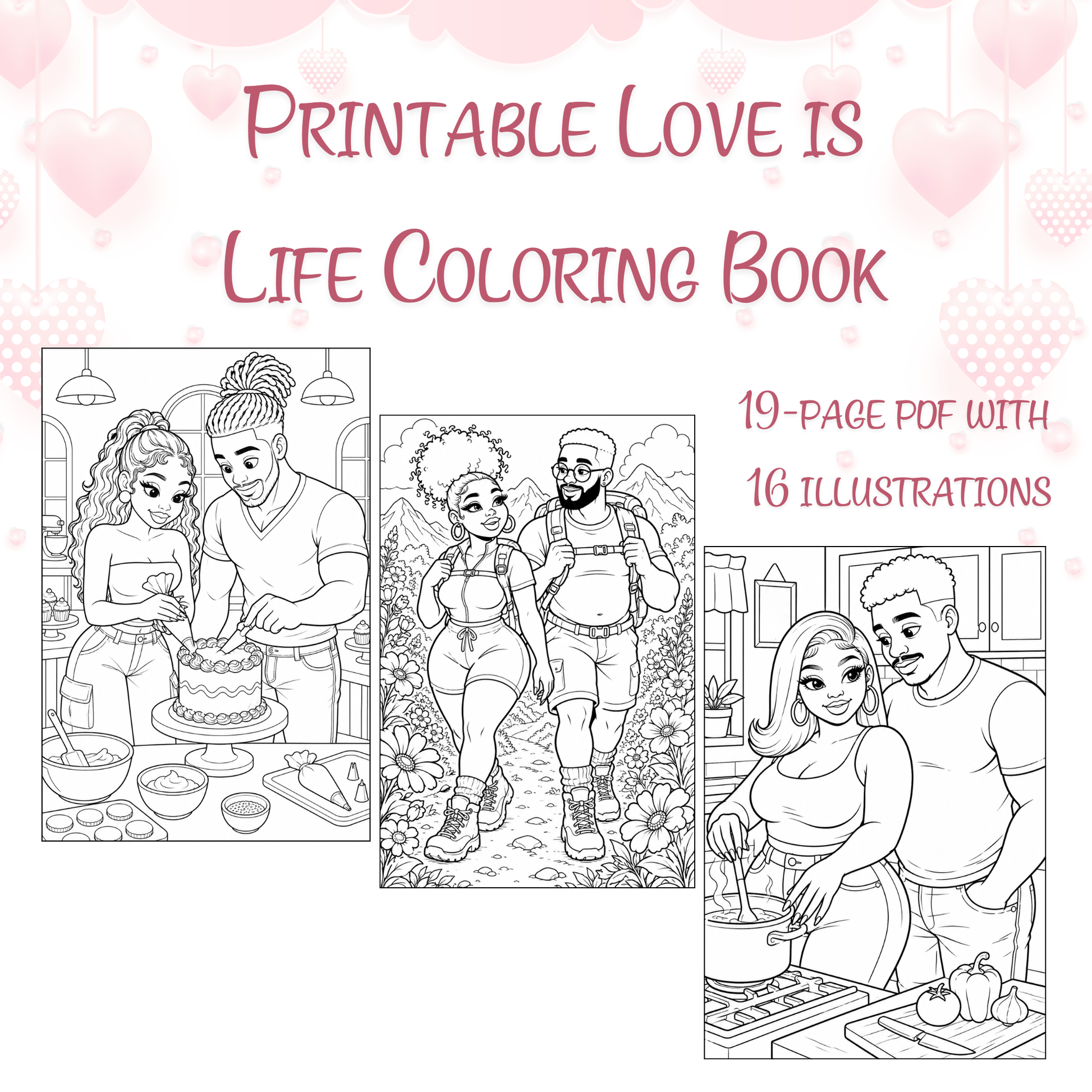Printable Love is Life Coloring Book