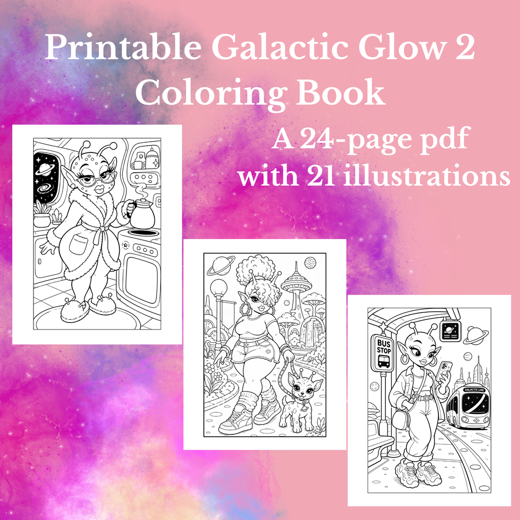 Printable Galactic Glow 2 Coloring Book