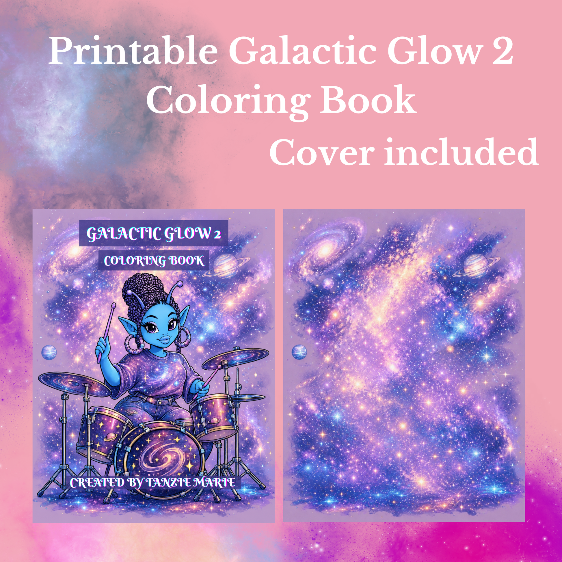 Printable Galactic Glow 2 Coloring Book