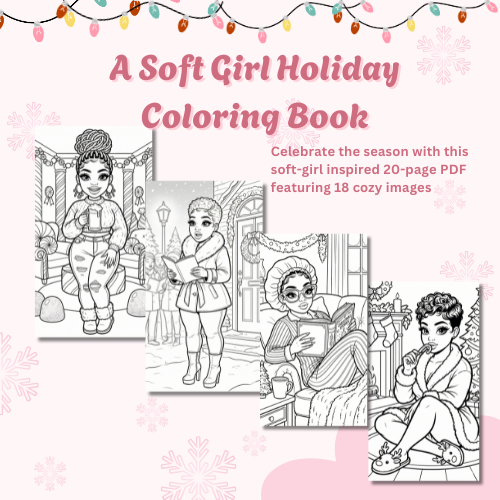 Printable A Soft Girl Holiday Coloring Book