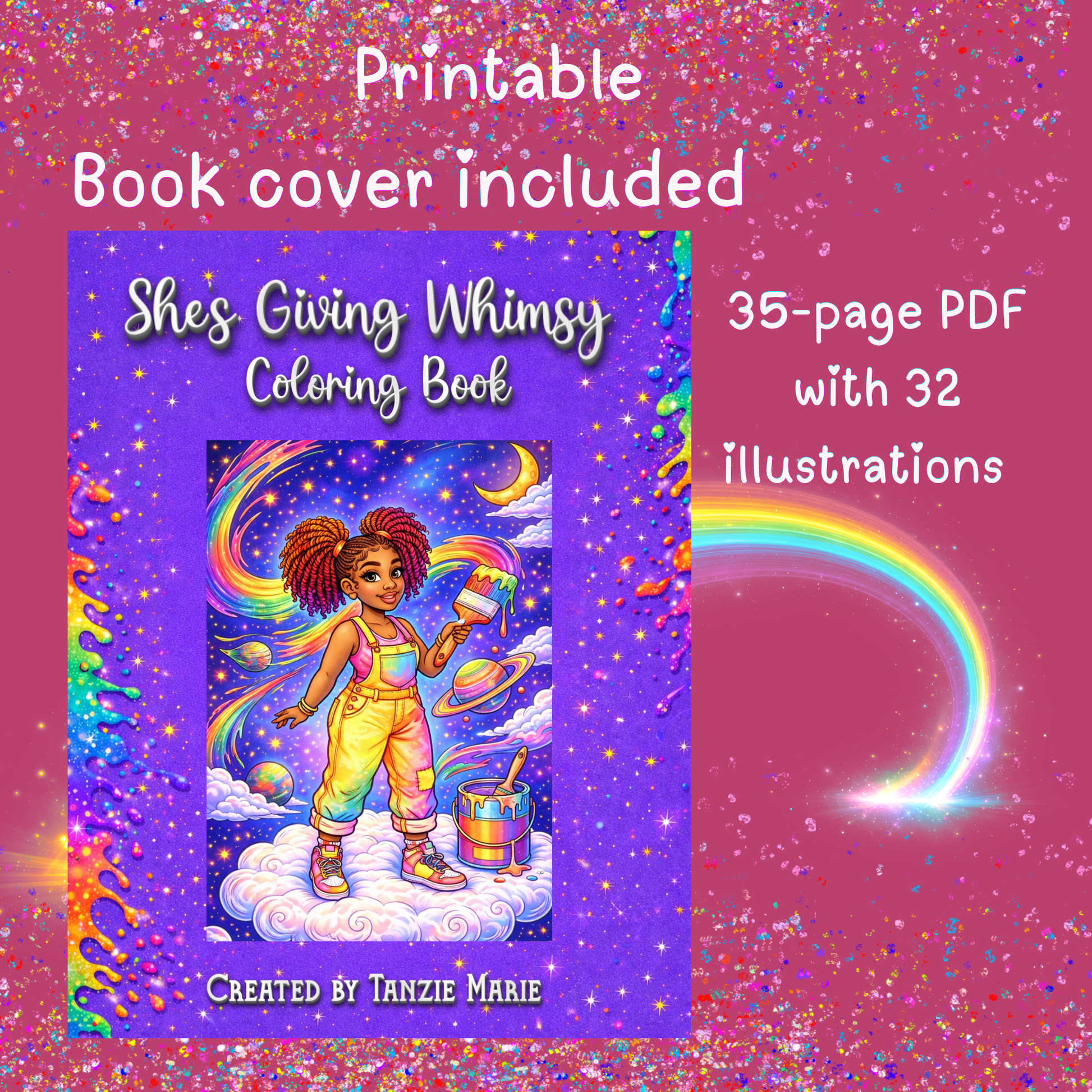 Printable She's Feeling Whimsy Coloring Book